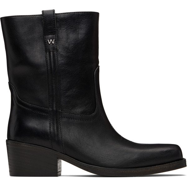  Weekend Max Mara Black Ranch Boots 