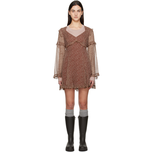  Weekend Max Mara Burgundy Cardato Minidress 