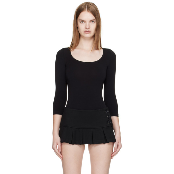  Wolford Black Tokio String Bodysuit 