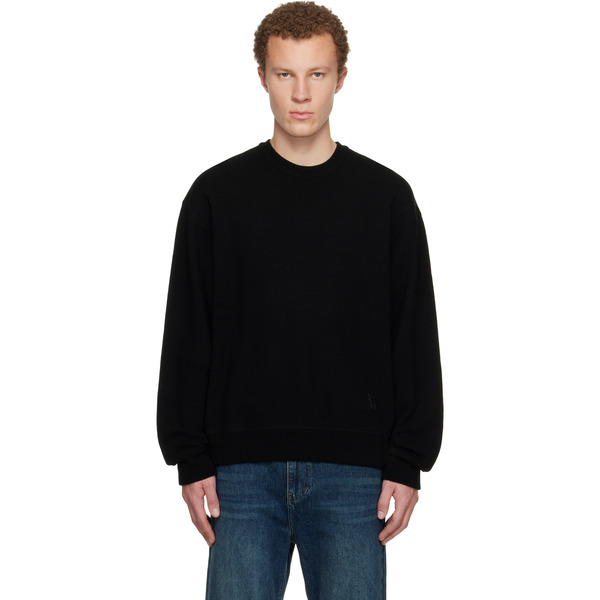  Wooyoungmi Black Round Neck Sweater 