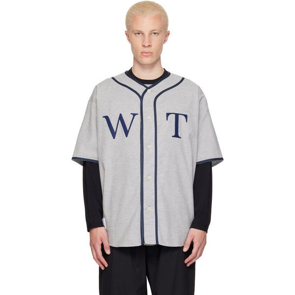  Wtaps Gray League S/s Cotton Twill Shirt 