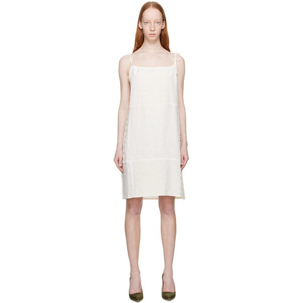  Wynn Hamlyn Off-white Patchwork Minidress 