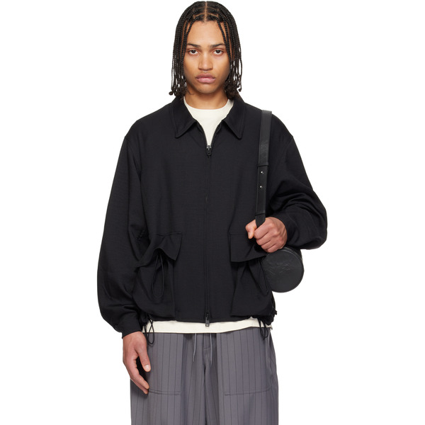  Y-3 Black Sport Uniform Blouson Jacket 