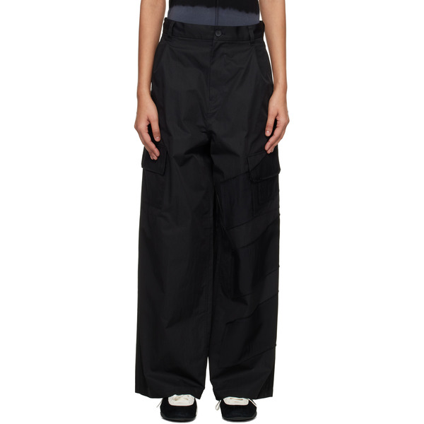  Y-3 Black Wide Cargo Pants 