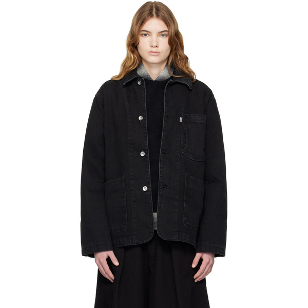  Ymc Black Construction Denim Chore Jacket 
