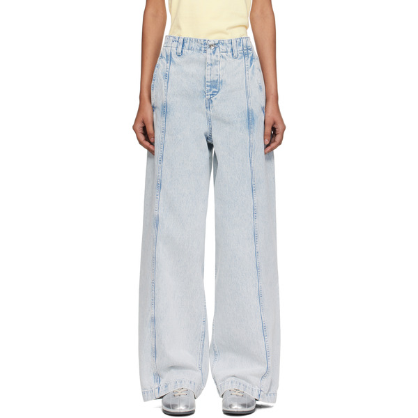  Ymc Blue Displaced Seam Jeans 