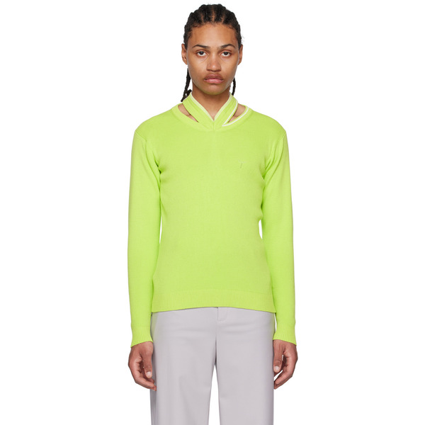  Y/project Green Cutout Sweater 