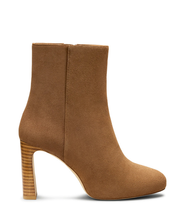  Stuart Weitzman Babette Platform Zip Bootie - Woman Boots And Booties Toasted Almond/new Camel 41.5 
