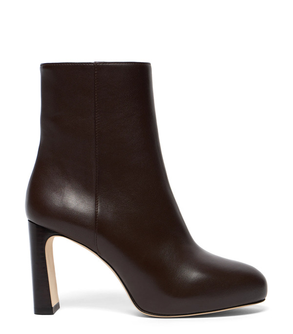  Stuart Weitzman Babette Platform Zip Bootie - Woman Boots And Booties Walnut/marron Vino 38 