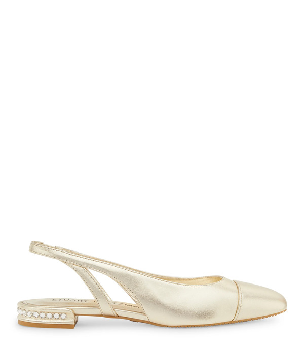  Stuart Weitzman Crystal Slingback - Woman  Light Gold 36 