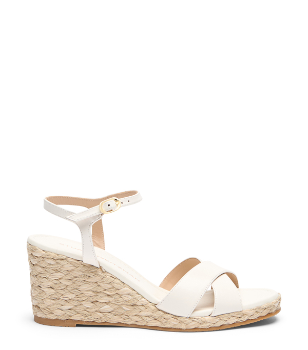  Stuart Weitzman Dayna Espadrille Wedge - Woman Wedges Cream/natural 38.5 