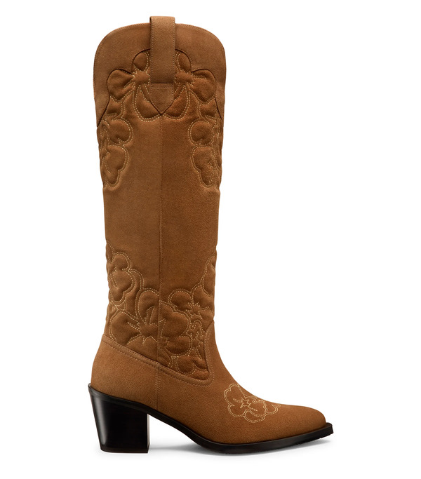  Stuart Weitzman Felix Boot - Woman  Doe/dark Brown 37.5 