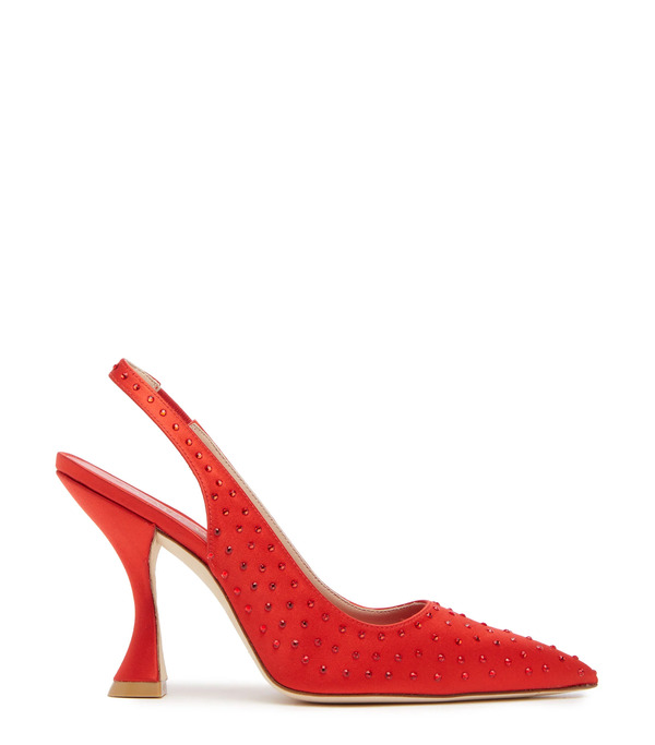  Stuart Weitzman Glam Xcurve 100 Slingback - Woman  Red 36.5 