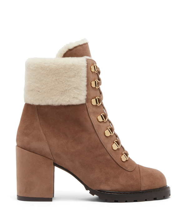  Stuart Weitzman Kolbie Ii Block Chill Bootie - Woman  Taupe 39.5 