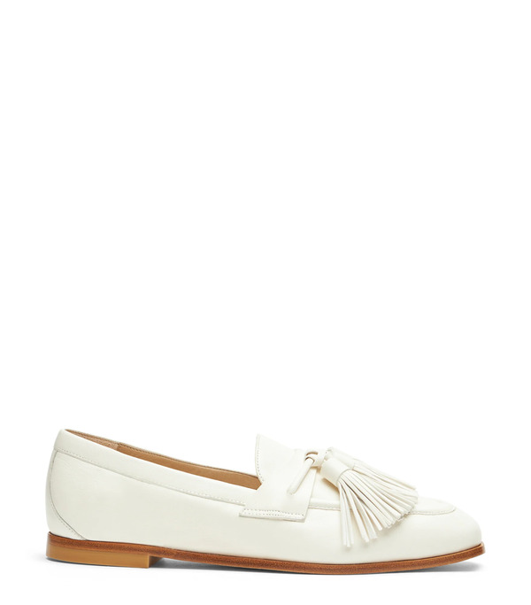  Stuart Weitzman Lindi Tassel Loafer - Woman  Cream 36 
