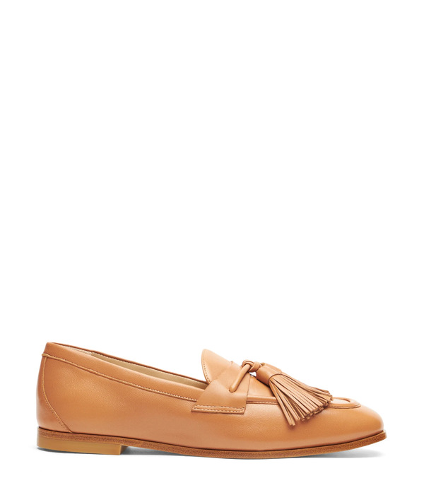  Stuart Weitzman Lindi Tassel Loafer - Woman  Tan 35 