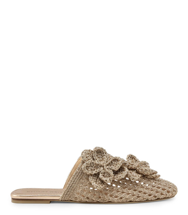  Stuart Weitzman Lotus Mule - Woman Sandals Light Gold 36.5 