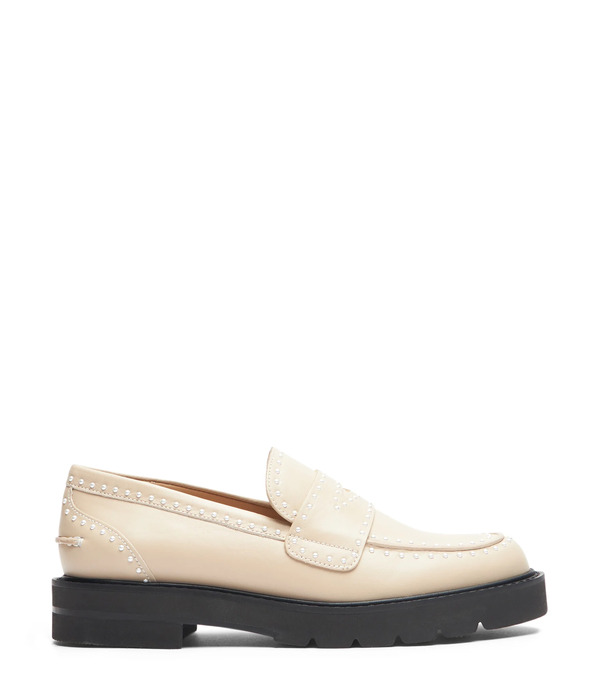  Stuart Weitzman Parker Lift Mini Pearl Loafer - Woman  Dune 41 