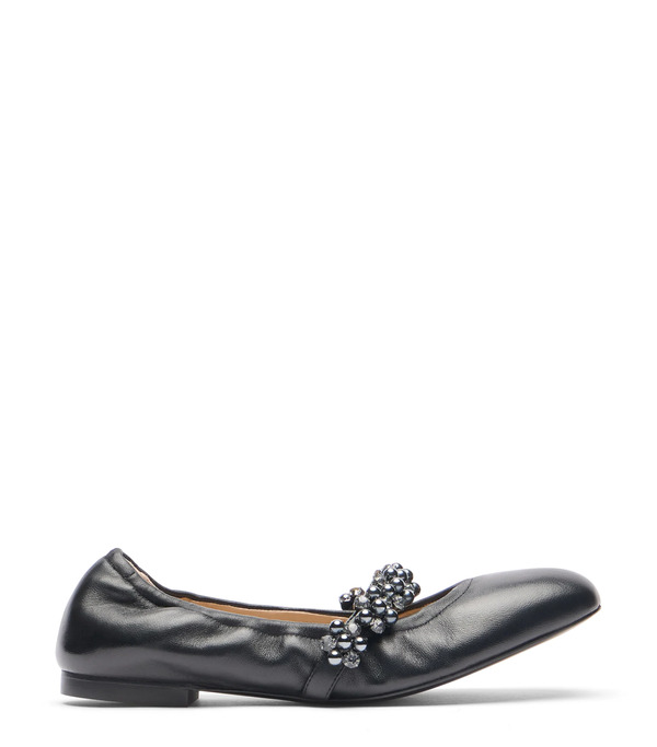  Stuart Weitzman Poppy Ballet Flat - Woman  Black/graphite/black 37.5 