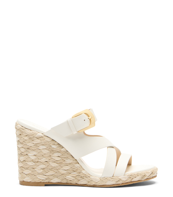  Stuart Weitzman Sai Espadrille Wedge - Woman Wedges Cream 37 