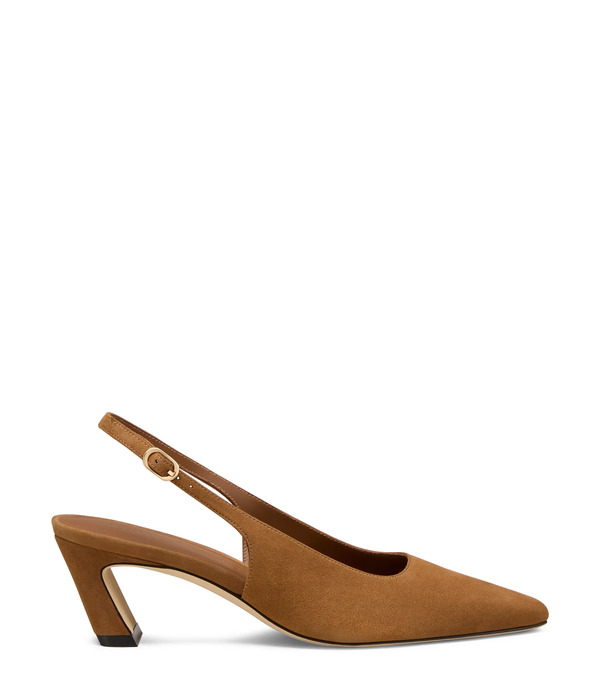  Stuart Weitzman Stassi Slingback 50 - Woman Slingback Toasted Almond 38.5 