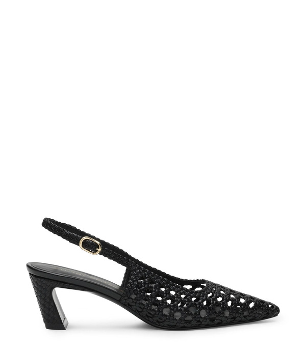  Stuart Weitzman Stassi Woven Slingback 50 - Woman Slingback Black 39.5 