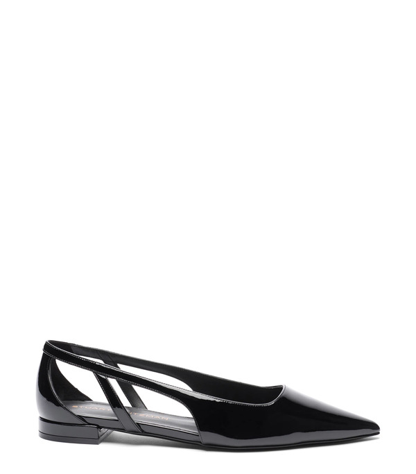  Stuart Weitzman Stuart Power Cutout Flat - Woman Flats And Loafers Black 38 
