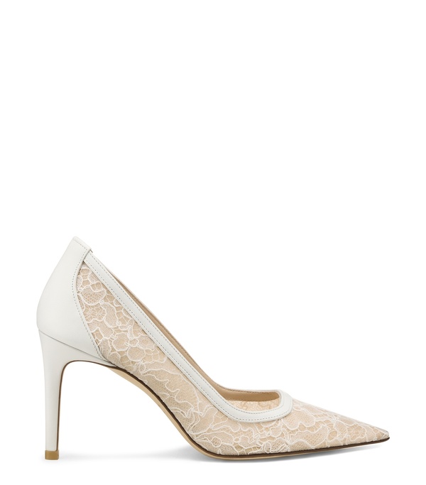  Stuart Weitzman Stuart Power 85 - Woman Pumps Blanco/beige/blanco 40 