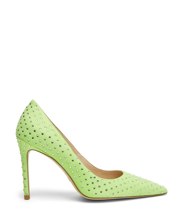  Stuart Weitzman Stuart Shine 100 Pump - Woman  Neon Chartreuse/chrysolite 38.5 