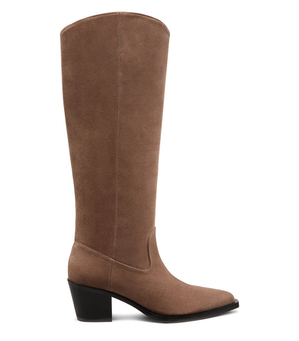  Stuart Weitzman Tate Boot - Woman  Taupe/black 38.5 