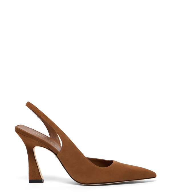  Stuart Weitzman Vinnie 85 Dorsay Slingback - Woman Slingback Toasted Almond 40.5 