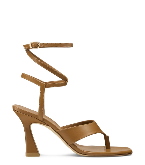  Stuart Weitzman Vinnie Wrap Thong 85 - Woman Sandals Boho Tan 37.5 