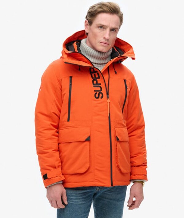  Superdry & Co Men's Hooded Ultimate Embroidered Sd Windbreaker Jacket Orange / Flame Orange   Size: S 