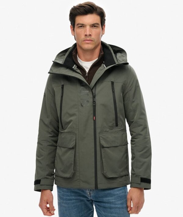  Superdry & Co Men's Hooded Ultimate Embroidered Windbreaker Dark Grey / Dark Dull Charcoal   Size: Xxl 