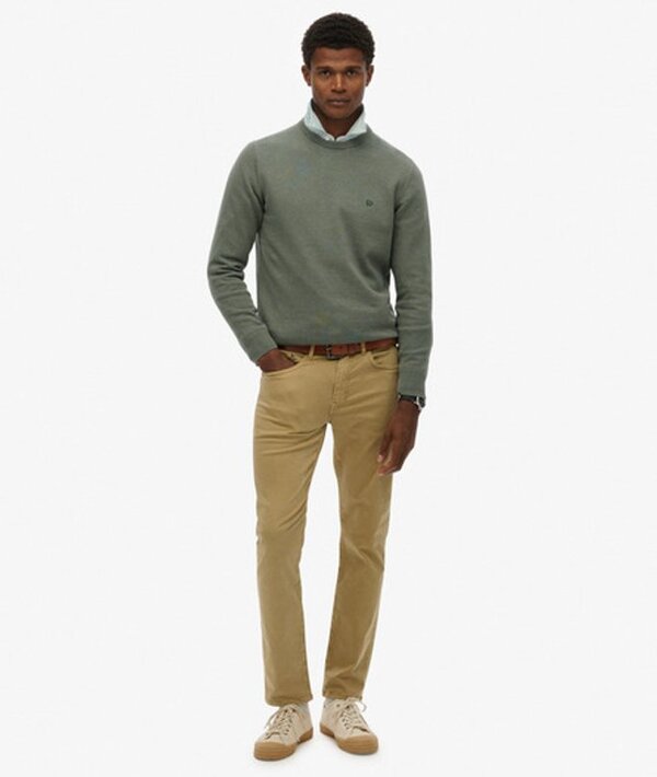  Superdry & Co Men's The Merchant Store   Sateen Five Pocket Pants Brown / American Beige   Size: 36/34 