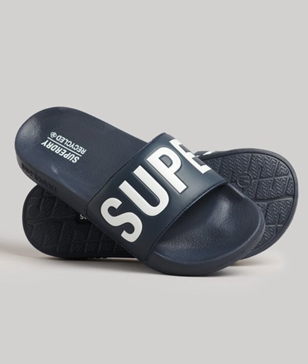  Superdry & Co Women's Code Core Pool Sliders Navy/white / Deep Navy/optic   Size: M 