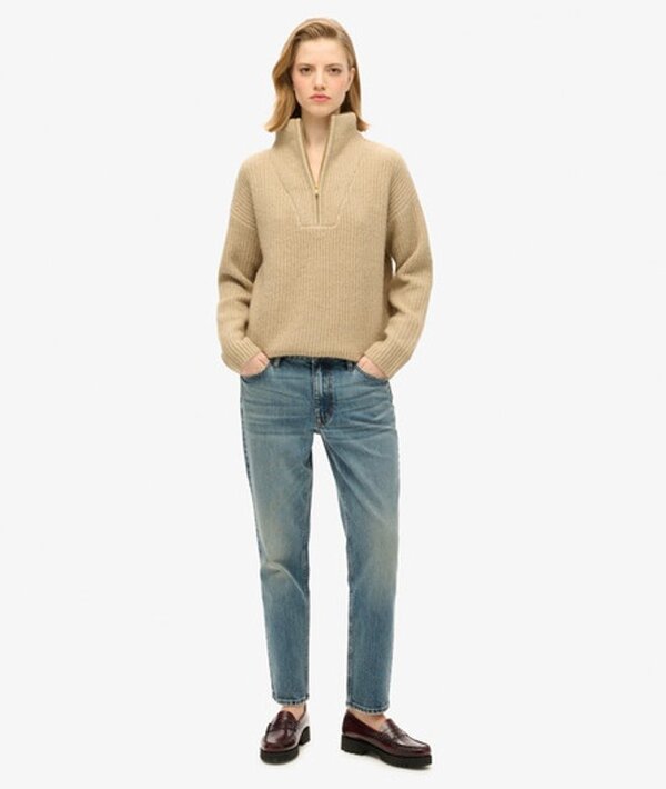  Superdry & Co Women's Organic Cotton Mid Rise Slim Jeans Dark Blue / Logan Vintage Dark Blue   Size: 28/32 
