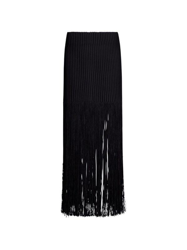  Alaïa Alaïa Fringed Long Skirt 