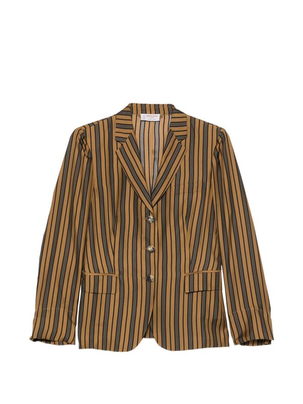  Alberto Biani Alberto Biani Striped Silk Blazer Jacket 