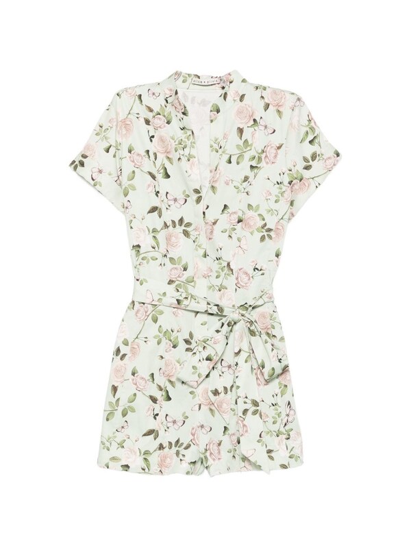  Alice+olivia Alice+olivia Lucy Printed Playsuit 