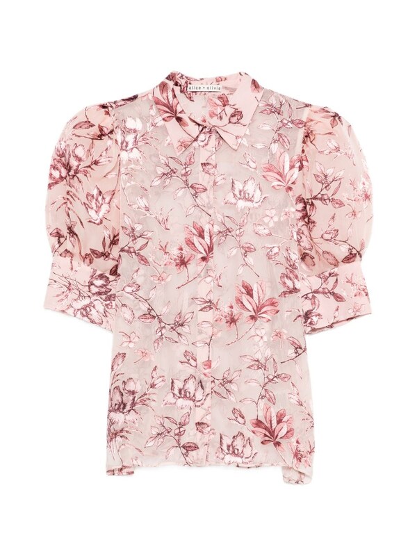 Alice+olivia Alice+olivia Printed Scrunched Top 