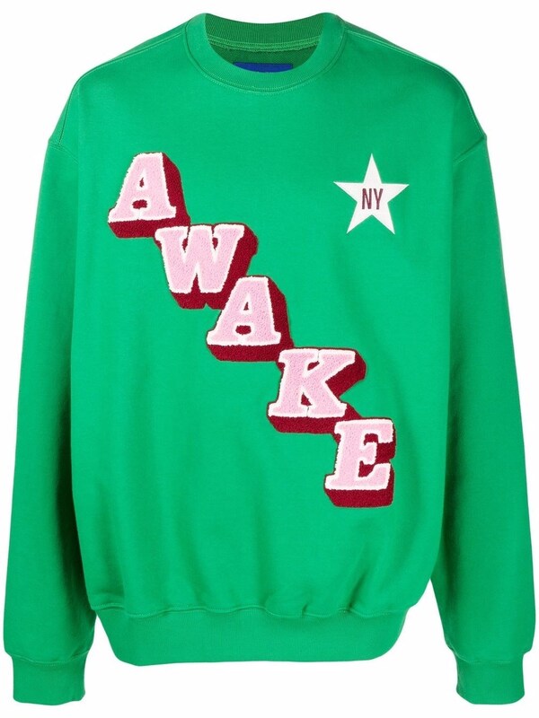  Awake Ny Awake Ny Script Crew Neck Sweatshirt 