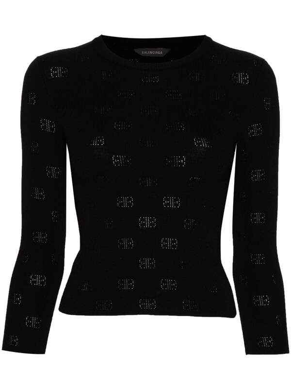  Balenciaga Balenciaga Open-knit Wool Top 
