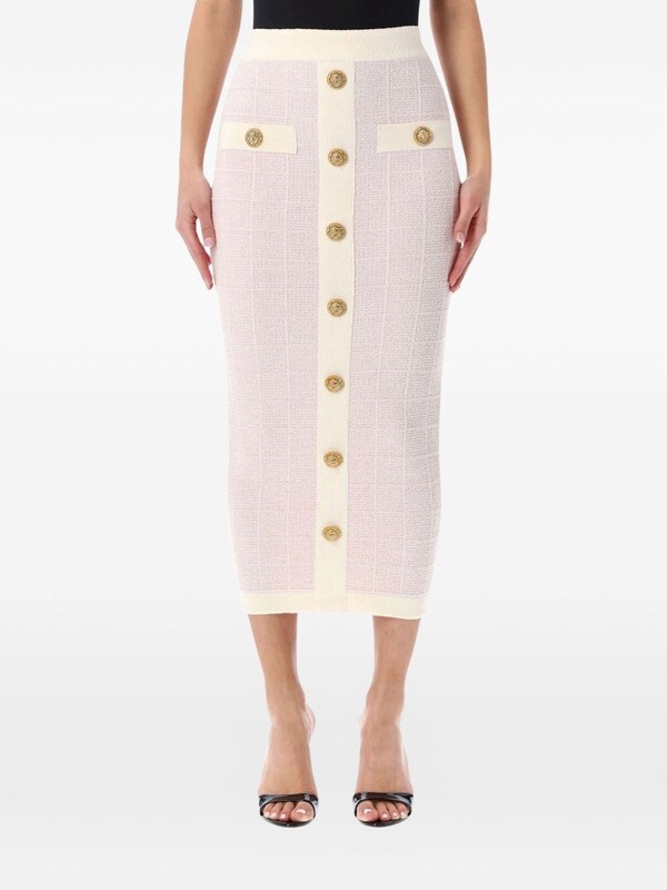  Balmain Balmain Tweed Long Skirt 