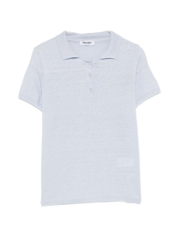  Base Base Linen And Cotton Blend Polo Shirt 