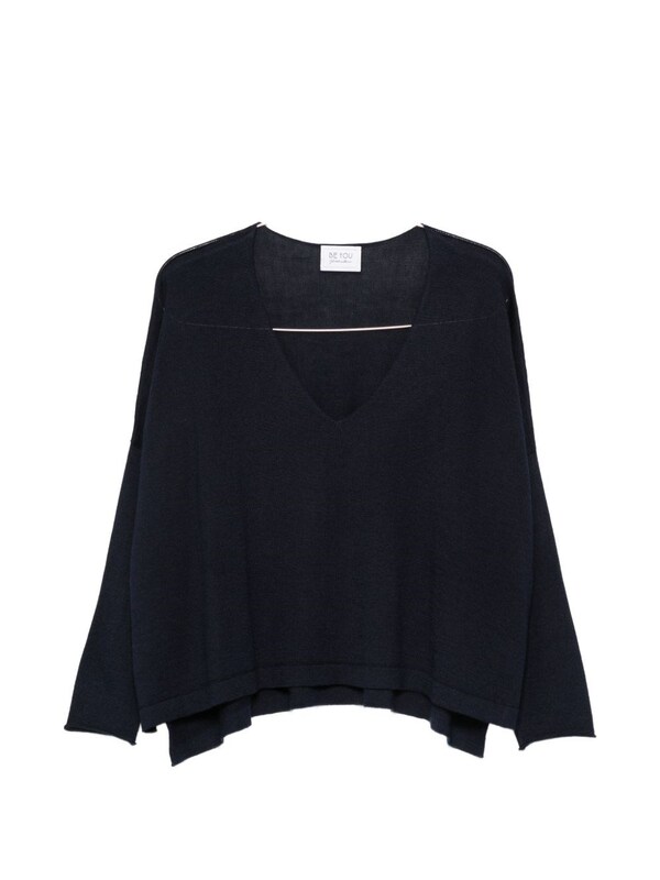  Beyou Beyou Cashmere And Silk V-necked Sweater 