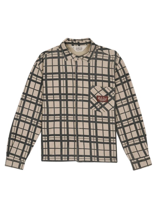  Brain Dead Brain Dead Plaid French Terry Button Up Shirt 