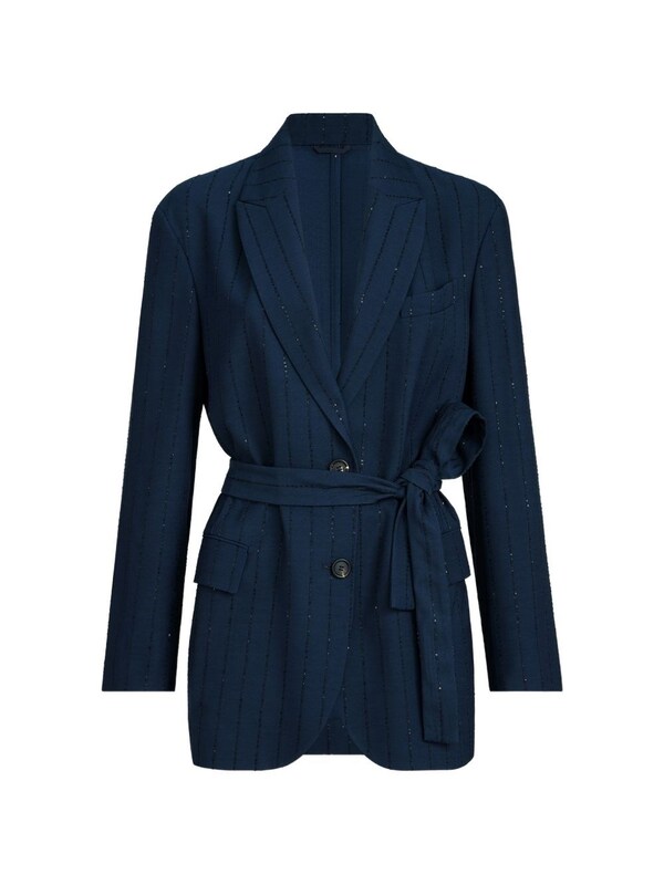  Brunello Cucinelli Brunello Cucinelli Belted Single-breasted Jacket 