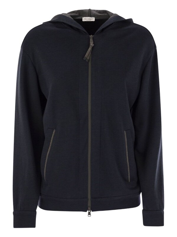 Brunello Cucinelli Brunello Cucinelli Cotton And Silk Hooded Cardigan 