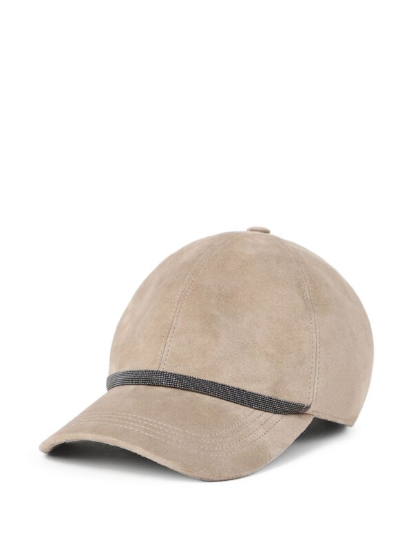  Brunello Cucinelli Brunello Cucinelli Leather Baseball Cap 